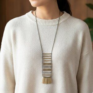 Lucky Brand Silver and Gold Chain Necklace